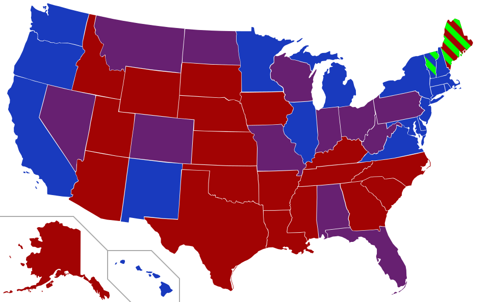 Party membership by state for the 115th Congress